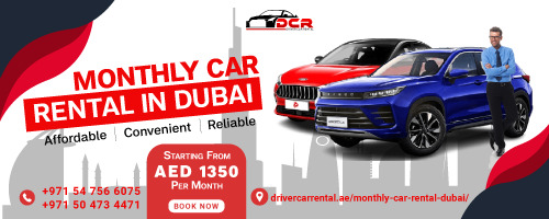 Monthly car rental in Dubai from Driver Car Rental