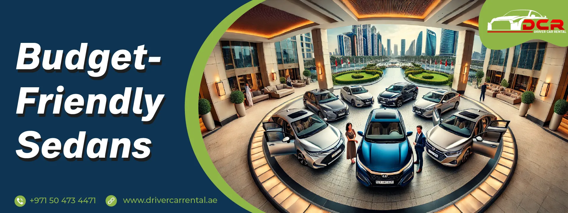 Budget-friendly sedans for rent in Dubai offering comfort, affordability, and spacious interiors, ideal for families and business travelers.