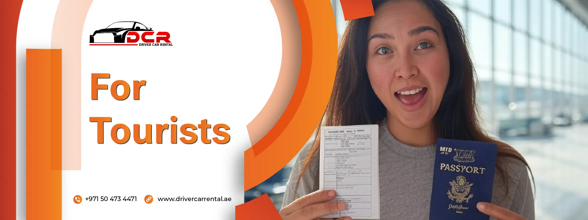 Essential documents for tourists to book a weekly car rental in Dubai, such as an International Driving Permit, passport, and visa.